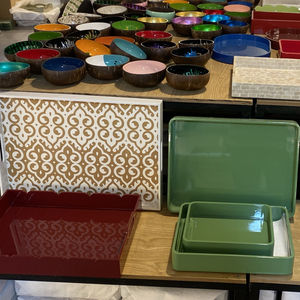 Articles en laque Plateau à bijoux Plateaux décoratifs pour bijoux Plateau de toilette en laque personnalisé de luxe Comptoir de table fait à la main vietnam - Product Image 1