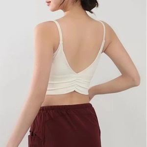 Sujetador de fitness de yoga para mujer, Sujetador deportivo de una pieza fijo con correa pequeña, hermoso sujetador de yoga para recoger la espalda - Product Image 2