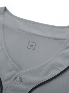 Fournisseur et exportateur de maillots de baseball haut de gamme, impression par transfert thermique, uniforme respirant, tissu durable, design à boutons, personnalisable - Product Image 3