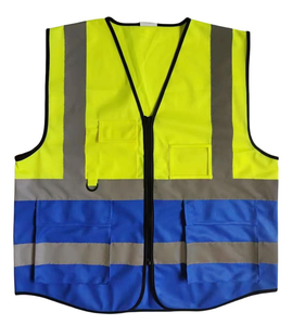 Venta al por mayor ropa de trabajo personalizada Chaleco de seguridad industrial de alta visibilidad reflectante multi bolsillo malla ligero cómodo chaleco - Product Image 1