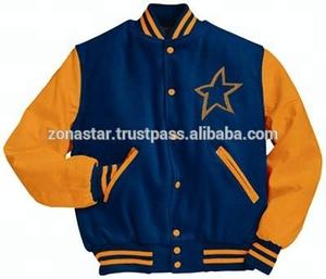 Vestes de baseball en cuir de vachette véritable de haute qualité avec logo personnalisé manteaux d'hiver à carreaux grande taille pour les moutons de l'école et du collège - Product Image 6