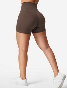Short de motard pour femme avec poches Taille haute Contrôle du ventre Spandex Workout Yoga Athletic Gym Shorts - Product Image 5