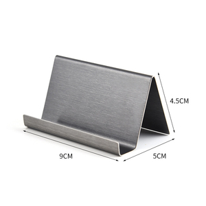 Becora Stylish Stainless Steel Business Card Titular Nome Cartão Gift Organizer para o escritório ou casa Elegante Desk Decor Acessório - Product Image 6