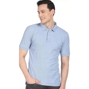 Ligne noire pour col polo T-shirts en coton pour hommes T-shirt solide respirant Logo broderie imprimé hommes pour polos - Product Image 1