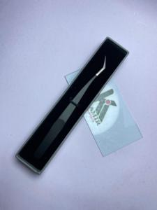 Pince à épiler d'extension de cils de volume de pointe de fibre noire mate antistatique de vente en gros avec la boîte faite à notre dextérité - Product Image 6