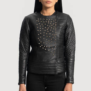 แจ็กเก็ตหนังวัวน้ำหนักเบาระบายอากาศได้ดีสำหรับผู้หญิงแจ็คเก็ตหนังแฟชั่นอินเทรนด์ - Product Image 4