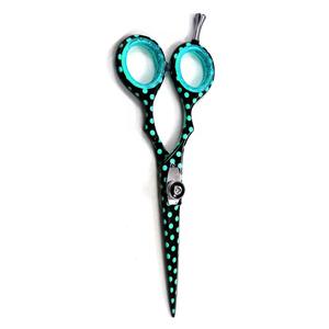 Ciseaux de coiffeur enduits de papier de fantaisie de la meilleure qualité Ciseaux de coupe de cheveux à manche en acier avec vis réglable Repose-doigt Utilisation de beauté - Product Image 5