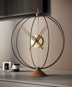 นาฬิกาตั้งโต๊ะไม้และโลหะ นาฬิกาตั้งโต๊ะ การออกแบบตารางที่ไม่ซ้ํากัน ไม้เป็นกลาง ของตกแต่งบ้าน นาฬิกาแขวนสมัยใหม่ นาฬิกาแขวน โลหะสมัยใหม่ - Product Image 3