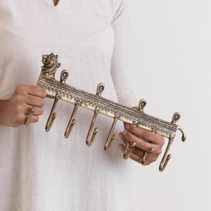 Vintage-inspired Wall-mounted Brass Keyholder Hooks With Durable Finished for Home Decor and Key Organization - Product Image 4