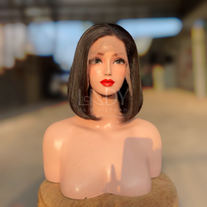 13x4 HD ren xương thẳng Bob nhà tài trợ duy nhất phần mở rộng tóc con người Tóc Bob cho phụ nữ da đen - Product Image 2