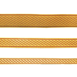 Garnitures métalliques en dentelle et tresse pour accents de tenue Tresse de style traditionnel avec finition pour uniforme - Product Image 2