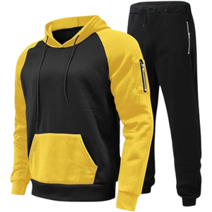 Multicolor alta calidad 100% algodón pesado GSM transpirable cómodo temporada de invierno 2 piezas logotipo personalizado hombres chándal - Product Image 1