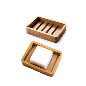 Jabonera de madera natural Decoración de baño duradera para espacio limpio para 2 piezas al mejor precio - Product Image 5