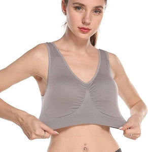 Étiquette tissée de haute qualité nouveauté vente en gros femmes soutien-gorge de sport Sexy Yoga course soutiens-gorge sans couture - Product Image 4