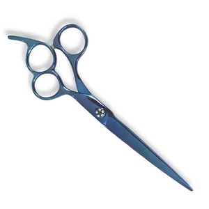 กรรไกรตัดผมกรรไกรร้านตัดผมกรรไกรตัดไทเทเนียมสีฟ้า - Product Image 4