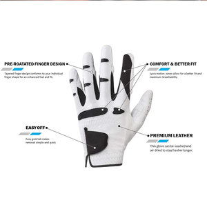 Guantes de golf Grip Transpirable Suave Mujeres Impreso Paquete Damas Todo clima - Product Image 2