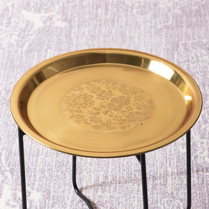 Mesa de centro de latón antiguo de diseño moderno, mesa auxiliar de Metal de aluminio hecha a mano para sala de estar, dormitorio, salón, decoración del hogar, venta al por mayor - Product Image 3