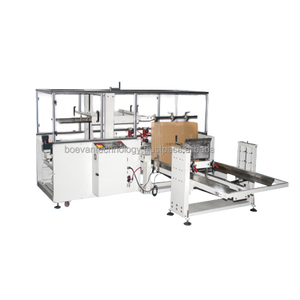 เครื่องปิดกล่องแนวนอนอัตโนมัติเต็มรูปแบบ โบเวียน ใช้ไฟฟ้า สำหรับการรวมตัวกับสายการประกอบเครื่องดื่มและเสื้อผ้า ใช้กับกระดาษ ฟิล์ม และเทป - Product Image 1