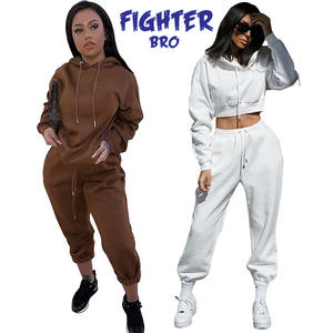 Nouveau survêtement actif à manches longues pour femmes lavage à l'acide Logo personnalisé offre en gros Style décontracté avec fermeture à cordon - Product Image 6