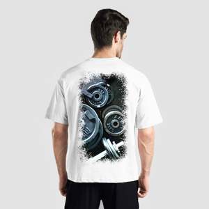 Solid Pattern <b>Tee</b> in <b>White</b> 100% Cotton Jersey Breathable and Compressed Custom Embroidery Sizes 180g and 240g - Product Image 1