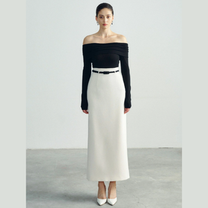 กระโปรงแฟชั่นสตรี Adela กระโปรงแมกซี่เอวสูงติดป้ายสินค้าหรูหราตามสั่ง - Product Image 2