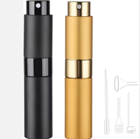 Flacon vaporisateur de parfum rechargeable en aluminium de haute qualité 10 ml, atomiseur de luxe portable de poche avec impression sérigraphiée