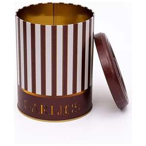 Ø 140x180mm, 2,5 LT Almacenamiento de metal Tapa deslizante Vintage Circus Elegance - Product Image 2