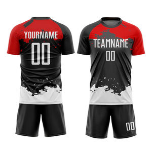 Ensemble d'uniformes de football d'équipe pour adultes Kit d'uniformes de football de maillot de football confortables respirants à séchage rapide avec conception par sublimation - Product Image 1