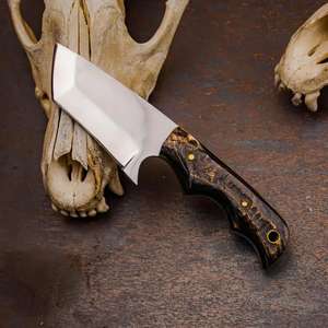 Couteau de chasse à dépecer de haute qualité, industriel, neuf, fait à la main, en acier à haute teneur en carbone, manche en bois de cerf, avec étui en cuir, couteau de cowboy OEM - Product Image 3