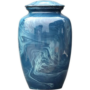 Urne funéraire moderne en laiton massif noir brillant imprimé, avec couleurs et dimensions personnalisées pour la maison, à prix de gros - Product Image 4