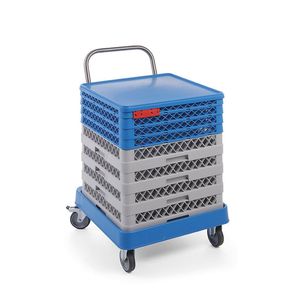 Carrello Portapiatti in Acciaio Inox con Maniglia 575x545x(H)920mm - Product Image 1