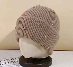Gorro de Invierno Personalizado de Punto con Diamantes de Imitación para Hombre, Gorro Informal de Calle 100% Algodón para Niños - Product Image 4