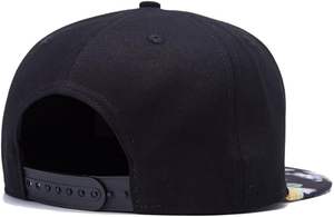 หมวกแก๊ปเบสบอลสีดำล้วนหมวกกีฬาผ้าฝ้ายปรับได้หัวเข็มขัดระบายอากาศได้ดีปักโลโก้ที่กำหนดเองได้สำหรับ3D - Product Image 4