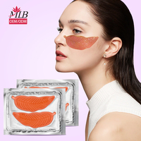 Patch hydrogel pour les yeux de forme personnalisée OEM ODM collagène anti-âge collagène multicolore à l'acide hyaluronique sous les yeux