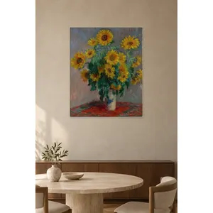Fida Monet Sunflowers in a Vase <b>Canvas</b> Print - Product Image 5