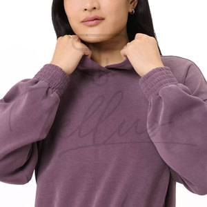 Nueva Sudadera Corta con Capucha para Mujer 2026, Transpirable, Ecológica, de Poliéster/Algodón, Personalizable, de Alta Calidad y Asequible - Product Image 4