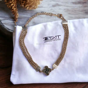 Pulseras de pirita galvanizadas de acero inoxidable de calidad superior de último diseño Chakra curativo para hombres y mujeres Amor de piedras preciosas - Product Image 4