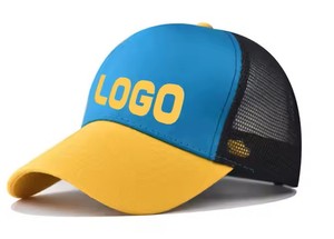 Casquettes de camionneur de haute qualité Vente en gros Logo personnalisé Unisexe Mesh Net Caps Curved Brim 5 Panel Cotton Canvas Trucker Hat Pour Hommes - Product Image 2
