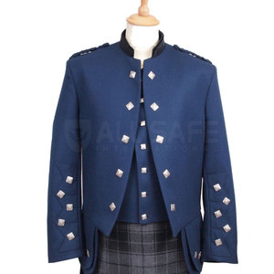 เสื้อโค้ทเอวผ้าโพลีเอสเตอร์แนวยุโรป85% เสื้อโค้ทเอวสก็อตลายเจ้าชายชาร์ลีโลโก้ตามสั่ง - Product Image 3