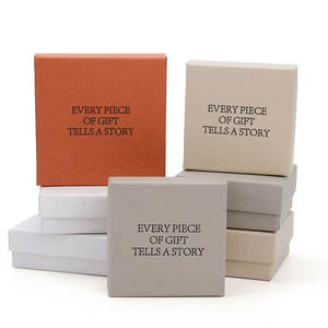 Caja de almacenamiento de joyería esmerilada blanca Anillo gris Collar Pendientes Pulsera Caja de embalaje Naranja Regalo de cumpleaños Caja de regalo de boda - Product Image 4