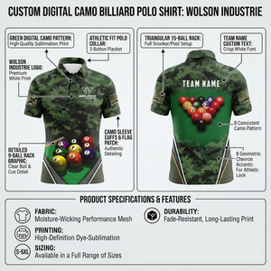 เสื้อกีฬาพิมพ์ลายแบบซับลิเมชั่นสำหรับทีมบิลเลียดสนุกเกอร์  ระบายอากาศได้ดี แห้งเร็ว เหมาะสำหรับฤดูร้อน  แบบยูนิเซ็กซ์  รับสั่งทำได้ - Product Image 3