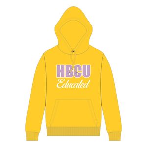 HBCU-Sudadera con capucha de color dorado con bordado de chenilla, Sudadera con capucha de moda con logotipo personalizado de Divine Nine Apparel - Product Image 2