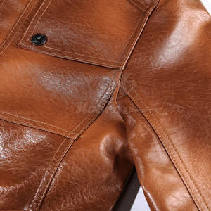 Chaqueta de cuero cálida de invierno transpirable para hombre, chaqueta de cuero informal para hombre a precio razonable - Product Image 4