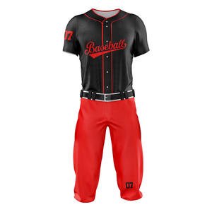 2025 hombres béisbol Jersey y pantalones diseño personalizado cuello en V equipo desgaste uniforme conjunto nuevo estilo cómodo uniforme de béisbol - Product Image 5