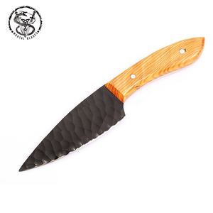 Couteau de chasse à lame fixe forgé à la main, livraison rapide, acier revêtu noir, couteau de camping avec étui en cuir - Product Image 3