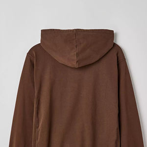 400gsm algodón desgastado Vintage peso pesado liso pulóver sudaderas con capucha de gran tamaño sin cordón ácido lavado sudaderas con capucha - Product Image 4