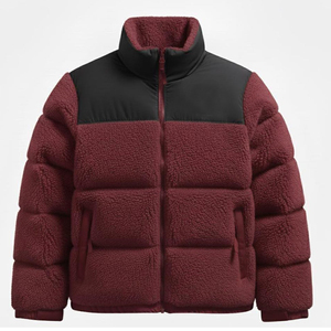 Lightweight Winter <b>Hooded</b> Puffer <b>Jacket</b> Men Reversible Eco-Friendly Sherpa Lined Waterproof Insulated Quilting Protective Shell - Product Image 6