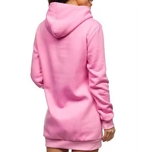 Sweat à capuche en molleton 100% coton pour femme, sur mesure, OEM, manches longues, grande taille, pull-over, style streetwear, respirant, élégant, automne - Product Image 3