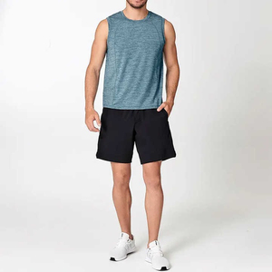 Camiseta sin mangas para hombre de alta calidad con precio al por mayor, camiseta sin mangas informal sin mangas de secado rápido con estampado de logotipo personalizado de color personalizado para hombre - Product Image 3