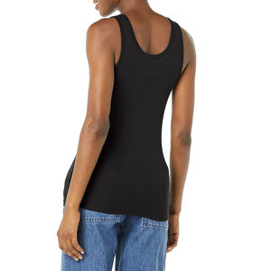 Camiseta sin mangas de punto acanalado transpirable para mujer, corte ajustado, cuello redondo, licra/poliéster, sexy, informal, de verano, de secado rápido - Product Image 4